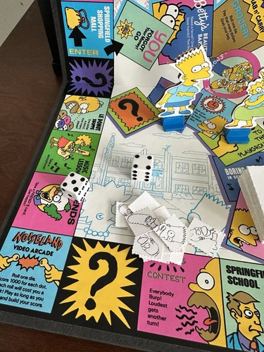 The Simpsons Mystery Of Life Board Game By Cardinal Vintage 1990 Complete - Picture 7 of 9