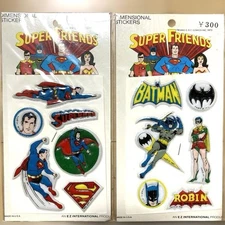 DC Comics AmeriCan Comics Retro Pukupuku Sticker Batman Superman