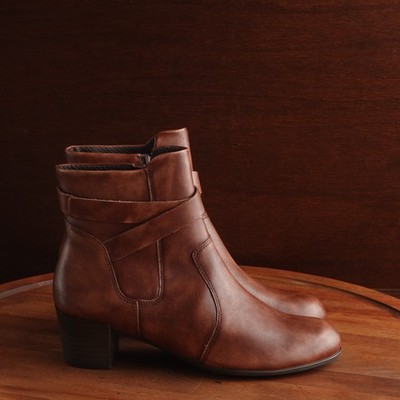 Ecco Boots Women SZ EU 37 US 6-6.5 Brown Shape M35 Wrapped Shaft Leather Comfort