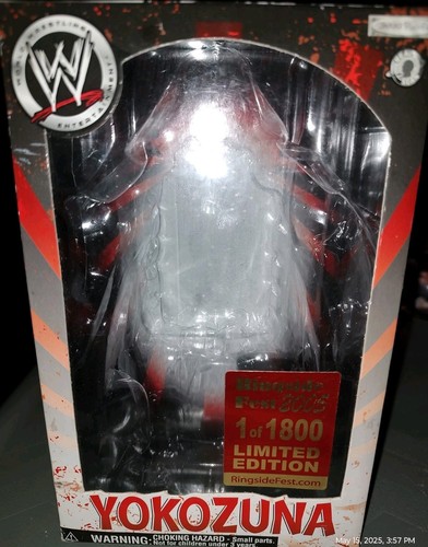 RARE 2005 WWF WWE JAKKS YOKOZUNA RINGSIDE FEST EXCLUSIVE 1 OF 1,800 BOX ONLY