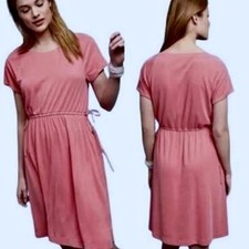 Anthropologie Saturday Sunday Rose Drawstring Side Tie Dress