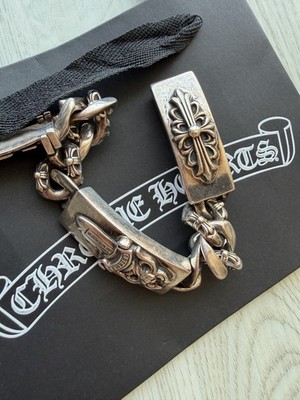 Chrom Herzen Doppel ID Armband | 925 Sterling Silber 8 Zoll