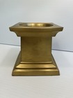 New ListingVtg Mcm Gold Lacquered Metal Pillar Candle Holder for 3” Pillar Candle