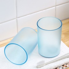 4 Pcs Plastic Bathroom Tumbler Toothbrush Cup Mouthwash Cups Reusable