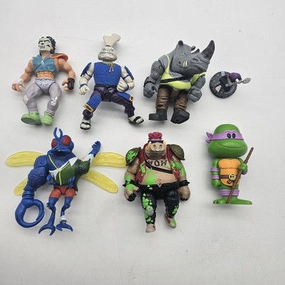 Teenage Mutant Ninja Turtles Figures Lot 7 Casey Bebop Rocksteady Playmates