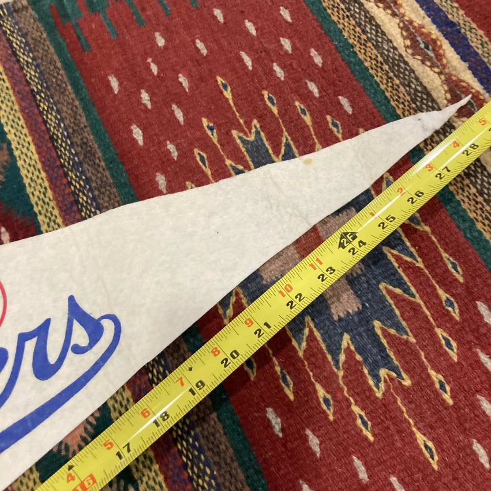 Banderín de fieltro vintage 1970 de los Dodgers de Los Ángeles bandera años 70 MLB béisbol tamaño completo Foto 4 de 4