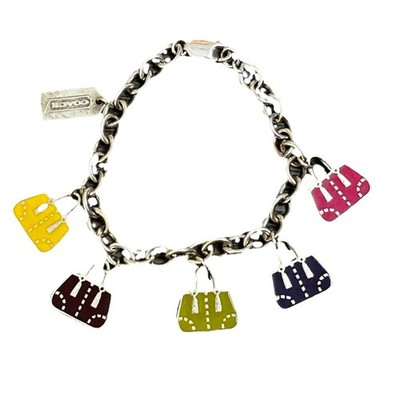 COACH Sterling Silver Charm Bracelet RARE Vintage 