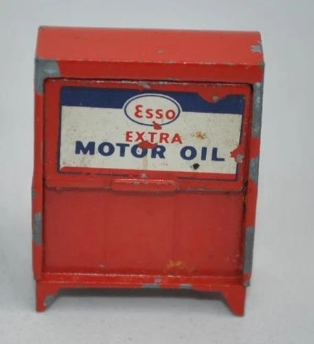???? (UK) - GARAGE OIL PUMP CABINET - ESSO EXTRA MOTOR OIL - RED -