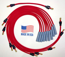CADILLAC Spark Plug Wires 500 472 429 390 365 331 USA made RED 8mm Points Cap