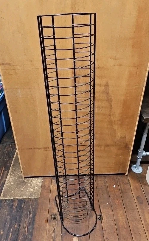 Soporte de torre de almacenamiento de DVD/juegos de 44,5 pulgadas cable de metal negro para 60 juegos Foto 3 de 4