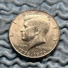 1976 Kennedy Half  Bicentennial Error Coin  RARE BLANK  CLOCK FACE REVERSE