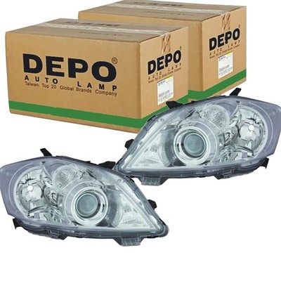 2x DEPO HALOGEN SCHEINWERFER SATZ passend für TOYOTA AURIS LINKS+RECHTS