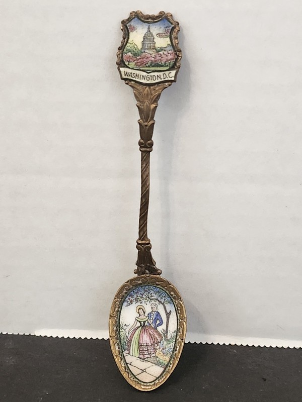 Vintage Washington D.C. Spoon Enamel Pics Of The Capital and George and...