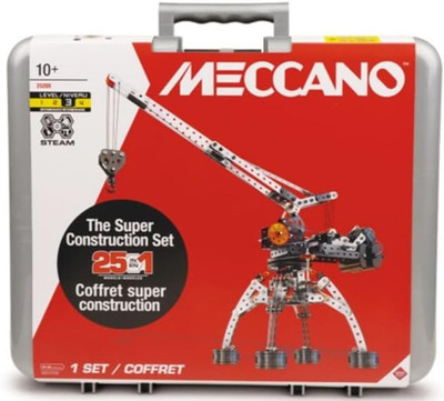 Meccano Baukoffer Super Construction 25-in-1, ab 10 Jahren, 638 Teile, NEU OVP