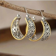 BRIGHTON BEACH Filigree Heart Pattern Earrings