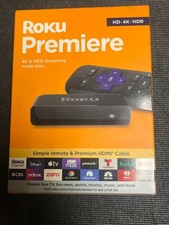 Roku Premiere 3920R 4K HDR Streaming Media Player Remote HDMI Cable New