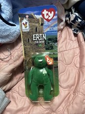 Erin The Bear - 1999 McDonalds Ty Beanie Baby 1997 w/ Rare Errors 1993 Oakbrook