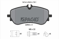 Pagid Bremsbelagsatz Scheibenbremse T2733N FüR VW Crafter Amarok 2HA 2HB S1B S6B
