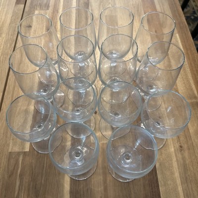 Fourteen-piece vintage French stemware service by Luminarc