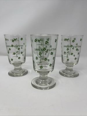 4 VINTAGE LIBBEY IRISH CREAM GLASSES