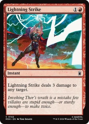 Lightning Strike C Marvel Super Heroes 142 NM