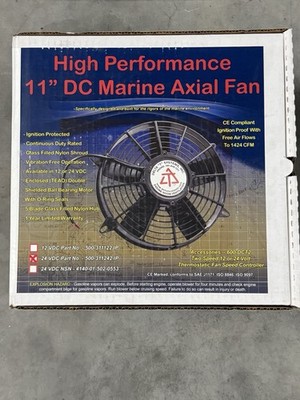 High Performance 11   24 VDC Marine Axial Fan