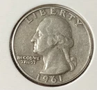1961-D & 1964 Washington Quarters, 90% Silver, Free Shipping.