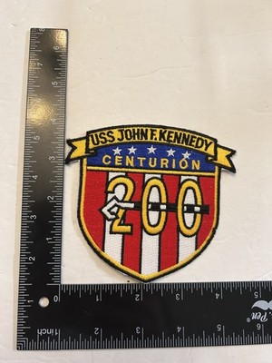 MH2153 Original US Navy 1980s Unit Patch Centurion 200 USS John F Kennedy IR46D