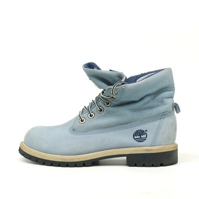 Timberland Damen 22917M Boots Hellblau Leder Premium Schnürstiefel EU 38
