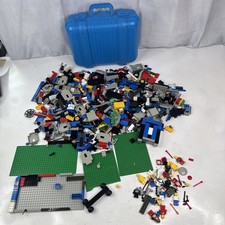 LEGO 4 lbs Pounds Random Parts Pieces, Mini Figures Blue Case
