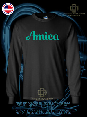 Amica Mutual Insurance Logo Men's T-Shirt American Long Sleeve Dotees T-Shirt