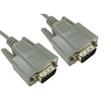 D Male to D9 Male Straight Through Cable lead 9 pin ega