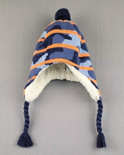 Land's End Unisex Winter Beanie Knit w/Sherpa Lining Long Ear Flaps FAST SHIPPER - Foto 1 di 5