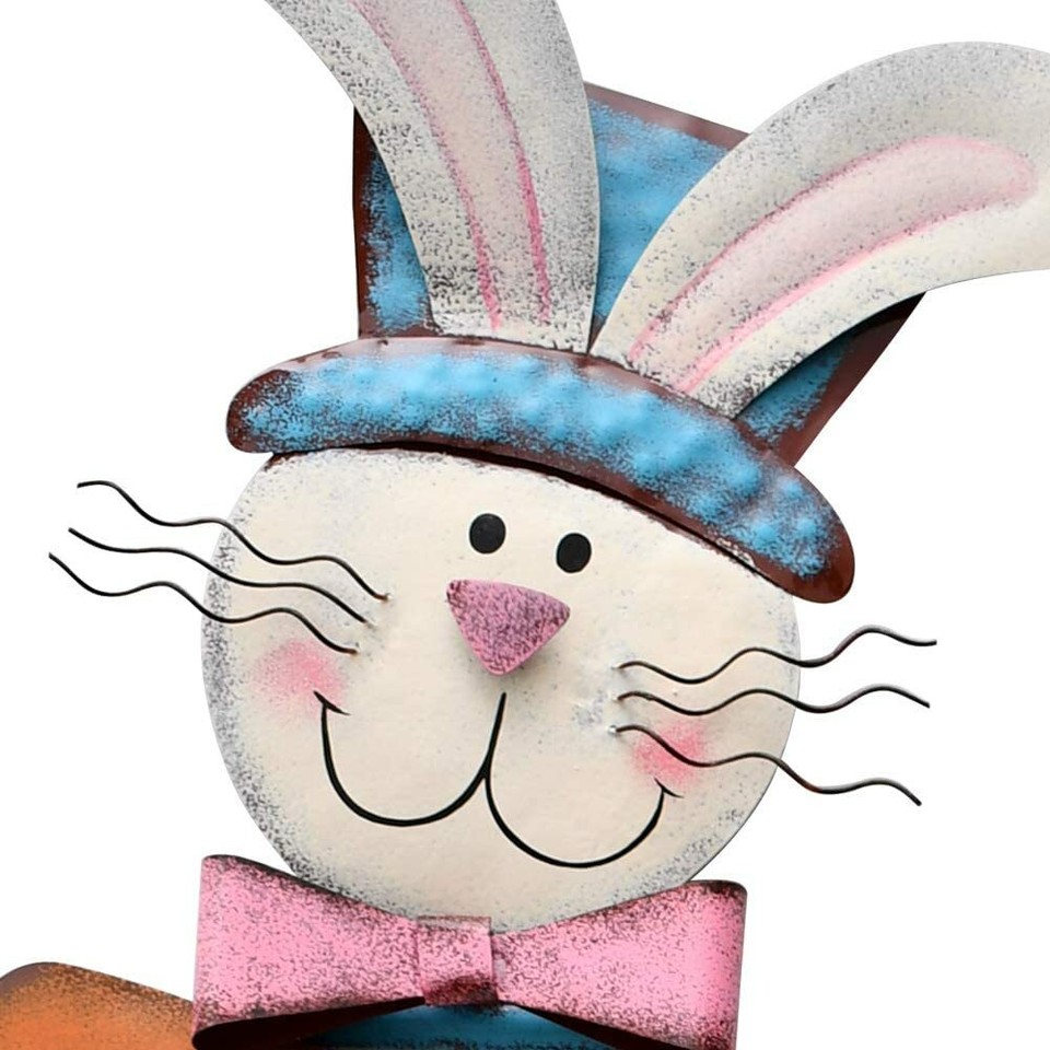 Rabbit Garden Stake Decorative Yard Stake, Metal Rabbit Yard Garden Art ...