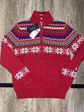 Boy's POLO by Ralph Lauren L 14-16 Fair Isle Knit Sweater Christmas NWT