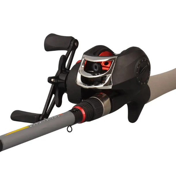 Bait Caster Combo Telescopic Carbon Fiber 6.8' Medium Action Travel Rod and Reel