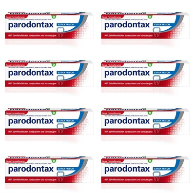 Parodontax Zahnpasta Zahncreme Extra Frisch 75ml 8er Pack, 8x75ml, MHD:2027,OvP