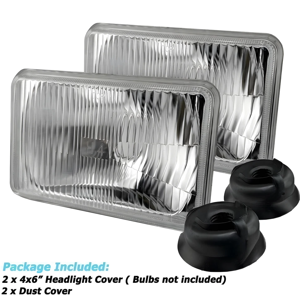 Faros LED 4"X6" 4 piezas haz alto-bajo para camioneta Chevy C10 1981-87 Ford Mustang Foto 2 de 4