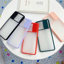 For Samsung Galaxy Note 20 S20 Camera Lens Slide Protection Transparent Case