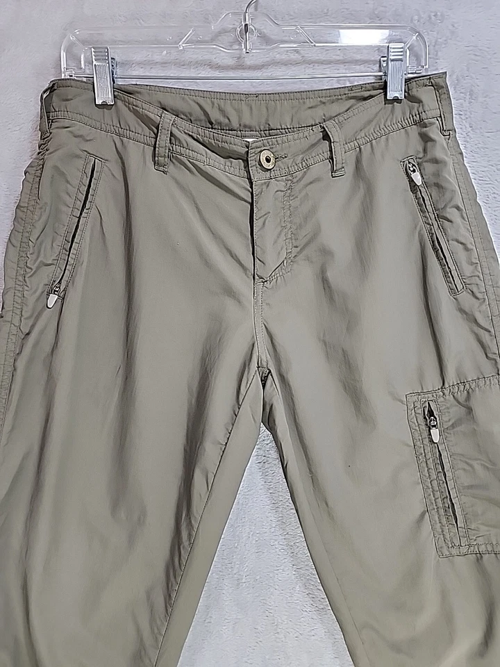 Pantalones ligeros Gramicci para mujer 4 verde pizarra recortados senderismo escalada Foto 2 de 4