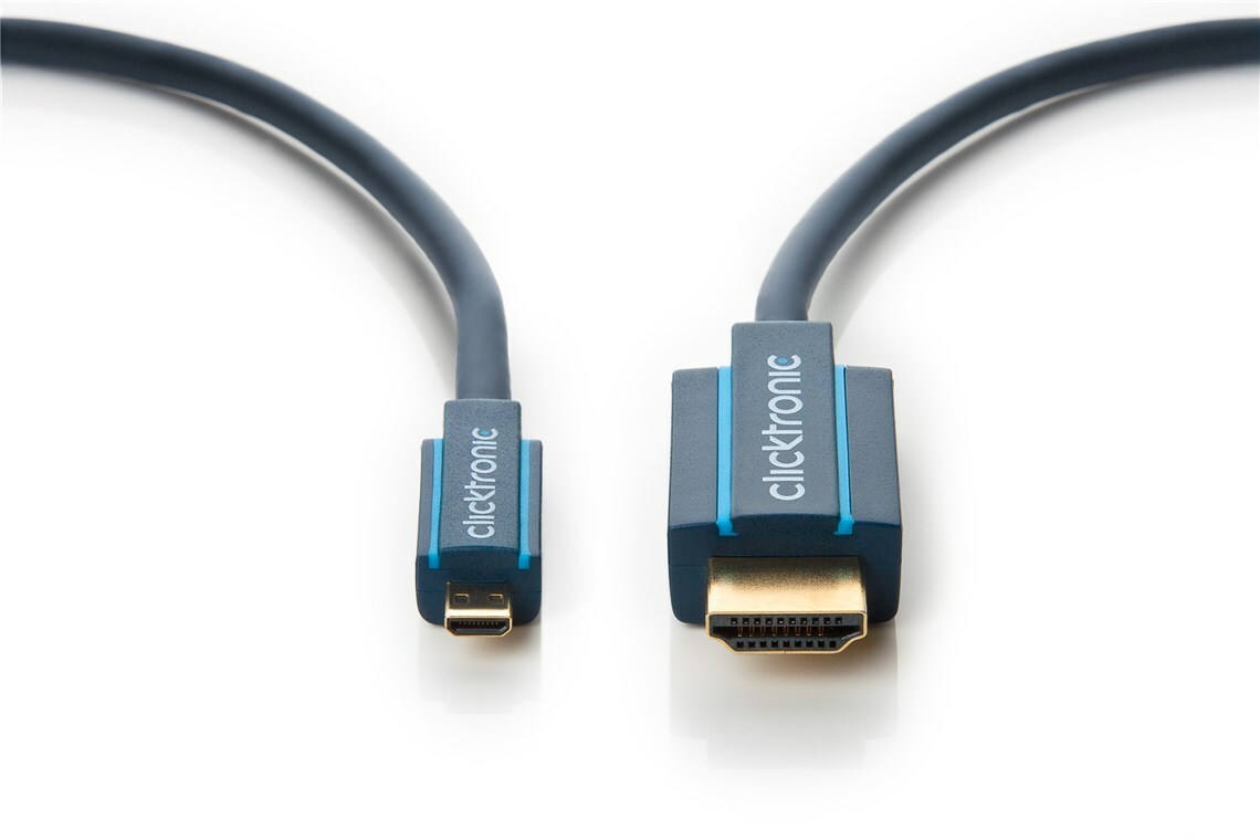 Thumbnail - Clicktronic Casual Hdmi/micro-hdmi Adapterkabel Mit Ethernet 1-5m