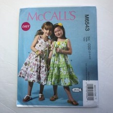 McCall's Pattern #M6543 -  Girls' Dresses - Sizes 2/3/4/5