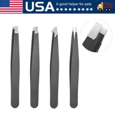 Eyebrow Tweezers Eyebrow Clip 4 pcs/Set Hair Beauty Pluckers Stainless Steel