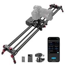 NEEWER 39.4''Motorized Camera App Wireless Control Carbon Fiber Panoramic Slider