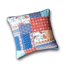 DaDa Bedding Cottage Garden Patchwork Floral Euro Throw Pillow Sham Cover 26x26