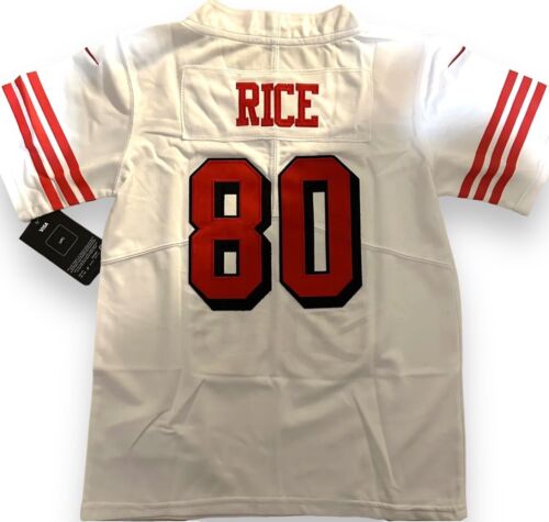 Jerry Rice San Francisco 49ers Nike Youth Jersey - White (Fully Stitched) - Afbeelding 1 van 4