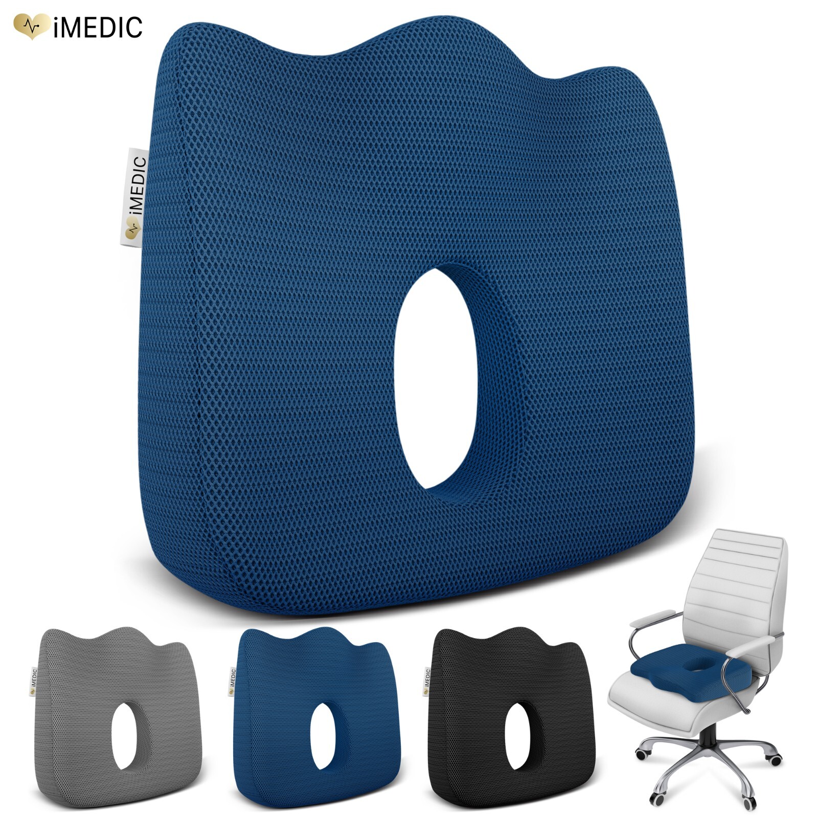 Coccyx Cushion Pain Relief Memory Foam Seat Support Orthopedic Pillow