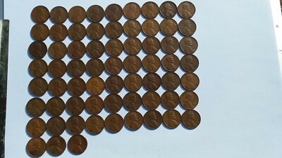 1910-1958 Circulated Lincoln Cent Set, 66 different dates and mint marks