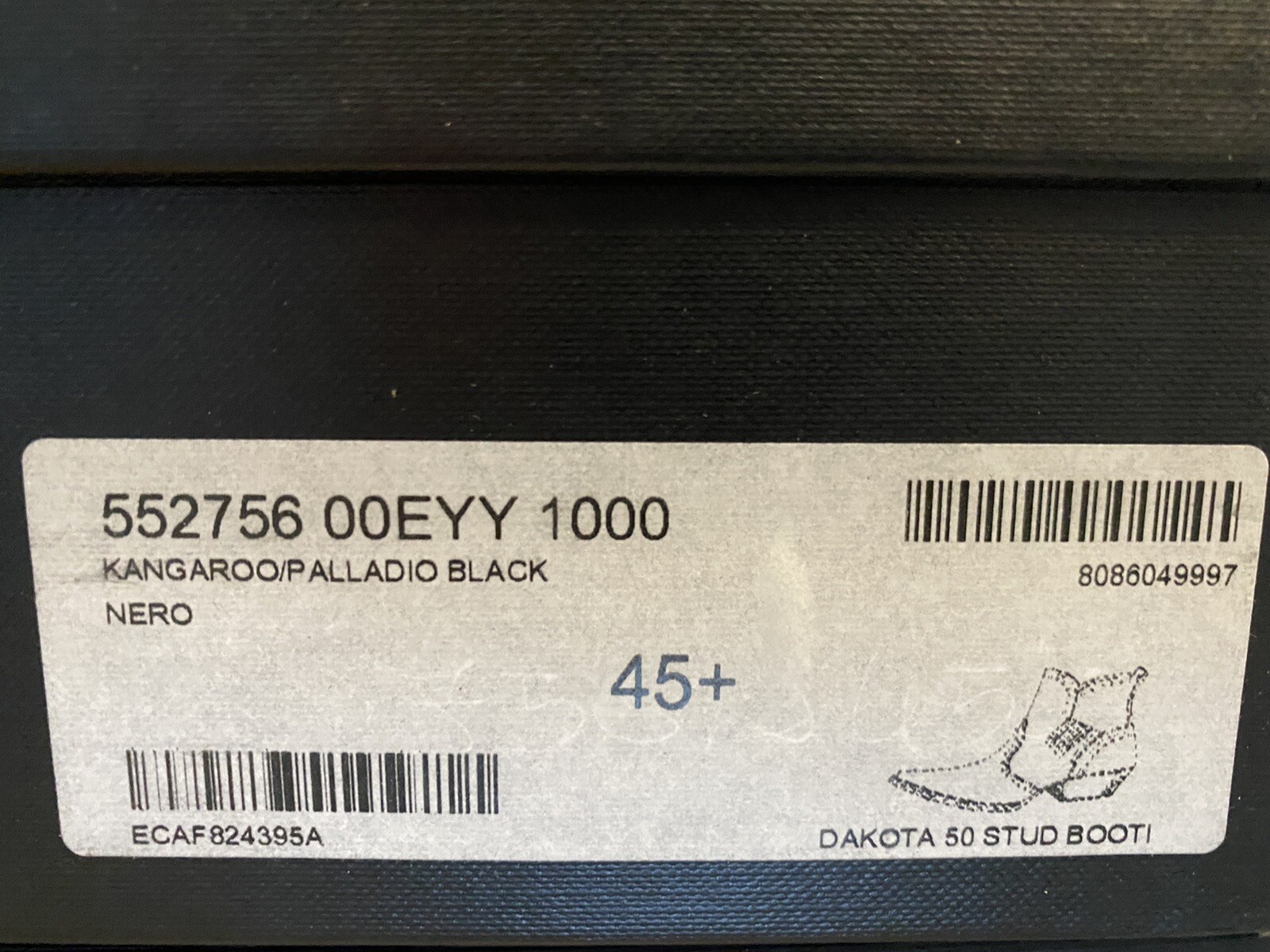 Stivali Saint Laurent in pelle nera con borchie Dakota US 12 5 $1.500 Made in Italy