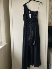 Dress By Julien Macdonald  Prom  Diamond  Black  Shiny New Size 12 🎈sale